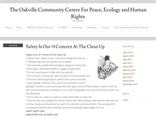 Tablet Screenshot of oakvillepeacecentre.org